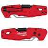 Milwaukee FASTBACK Folding Utility Knife w/Blade Multifunctionality, Red-black