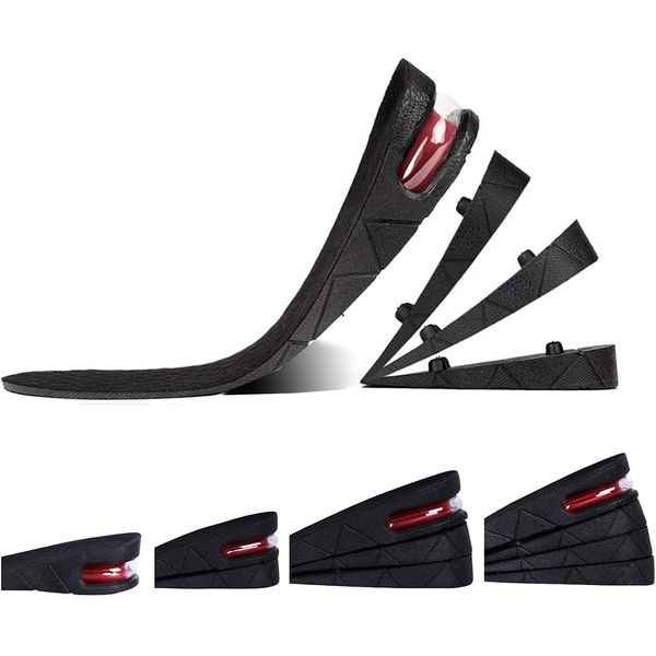 Height Increase Insole, 4-Layer Orthotic Heel Shoe Lift kit with Air Cushion Elevator Shoe Insole Lifts Kits Inserts for Men & Women Taller Insoles 1.2" to 3.5” Variable Height