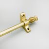 Stair Rods THISTLE FINIAL WITH PLAIN PIPE - Polished Brass