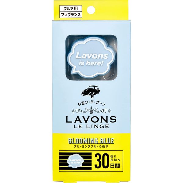 Lavons de Boon Car Air Freshener, Clip Type, Deodorizing, Blooming Blue, 4.1 oz (110 g)