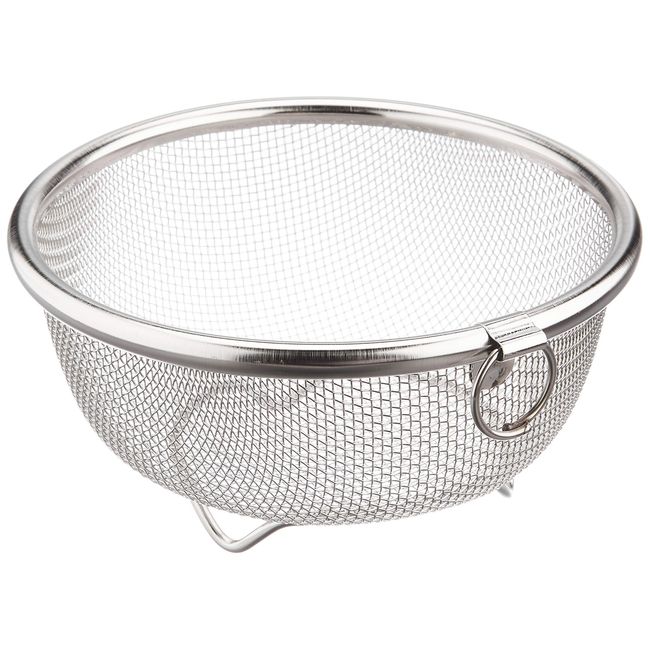 Pearl Metal HB-4071 Mini Colander, 5.1 inches (13 cm), Stainless Steel, At Aqua, Silver