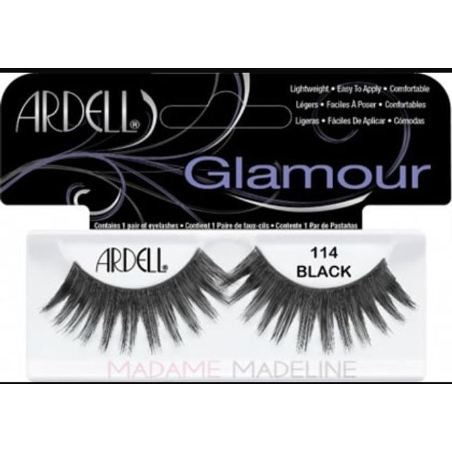 (LOT OF 12) Ardell Glamour Lashes 114 False Lashes Authentic Ardell Black Strip
