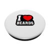 I Love Beards Funny Beard Enthusiast Design Beard Lovers PopSockets Klebender PopGrip