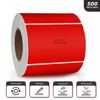 Meitaat Red Rectangle Stickers 76 x 50 MM Color Coding Rectangular Labels Vinyl Roll Self-Adhesive Waterproof Removable 500 PCS