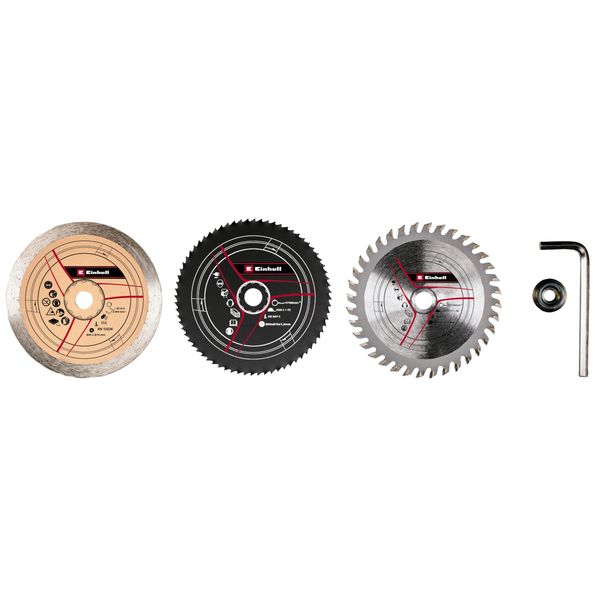 kwb by Einhell 5-Piece Saw Blades Set Mini Hand-Held Circular Saw Accessories (Diameter 89 mm, HSS, Carbide and Diamond Saw Blade, Suitable for Mini Circular Saw TC-CS 860/1)