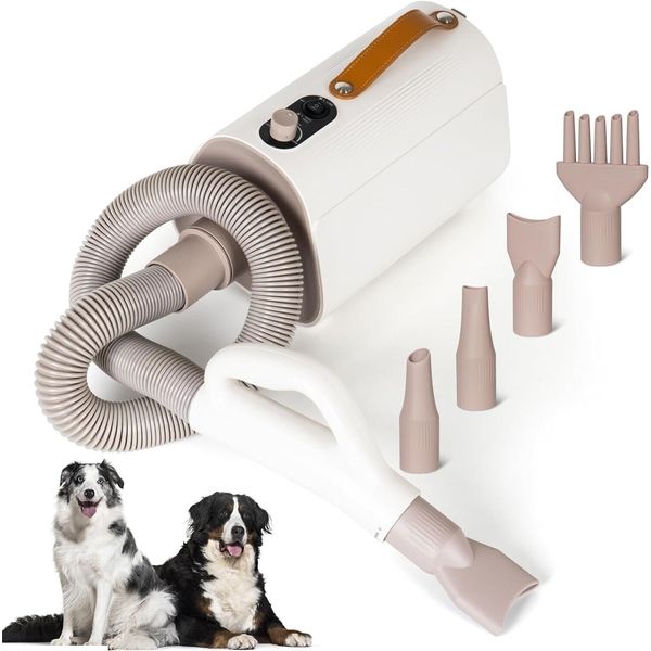 Pet Hair Dryer -Dog Blow Dryer with Adjustable Speed, Airflow, and Temp Cntrl