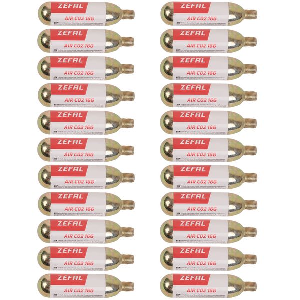 ZEFAL Co2 Threaded Cartridges, 16g (Pack of 20)