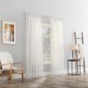 No. 918 Emily Sheer Voile Tab Top Curtain Panel, 59" x 84", Eggshell