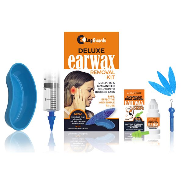 LUGGUARDS® PROFESSIONAL DELUXE EAR WAX REMOVAL KIT - CE CERTIFIED