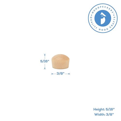 Wood Screw Covers 3/8 inch Maple Round-Head Screw Hole Plugs Pack of 500 by Woodpeckers