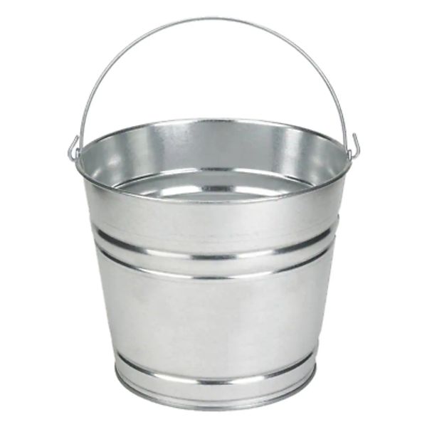 10 Qt. Galvanized Steel Pail | Behrens Water Qt Utility Bucket Round Gallon Of