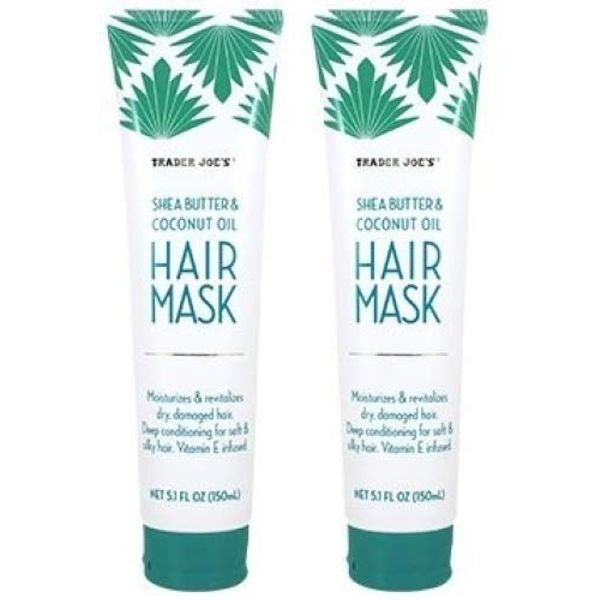 Trader Joe's Shea Butter & Coconut Oil Hair Mask 5.1 FL OZ - 2-Pack Y