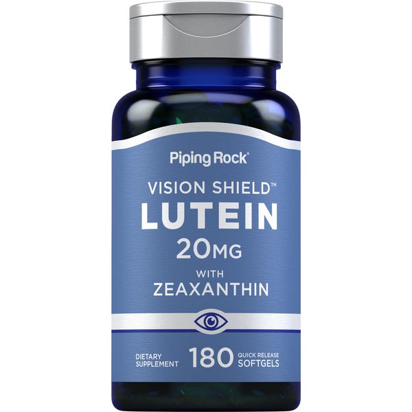 Lutein and Zeaxanthin 20 mg | 180 Softgels | Eye Vitamins | by Piping Rock