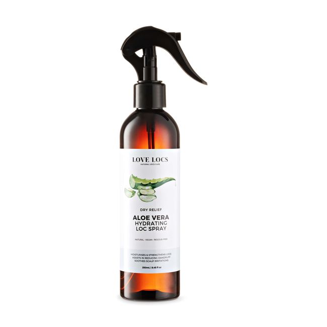 Aloe Vera Loc Moisturizer Spray for Dreads, Dreadlocks, Braids, Faux Locs, Crochet Locs, Sisterlocks, Microlocs | Hydrating Refreshing Hair and Scalp Spray | Natural | Vegan | Residue Free