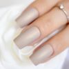 Matte Beige Nails - Medium Square Press On Nails - Glue On False Set- 24 pc Kit