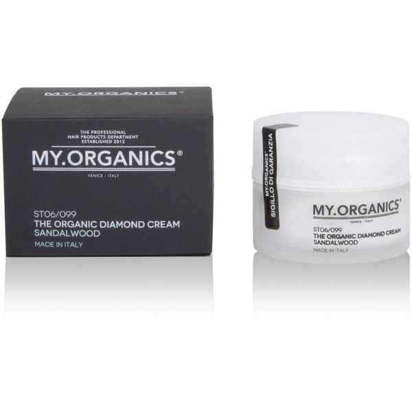 My.Organics Diamond Cream | Organic Hair Styling Cream for Curly & Wavy Hair | 50ml | Nourishing & Sculpting with Plant & Mineral Extracts | Adds Volume, Shine & Elasticity | Sandalwood Essential Oil