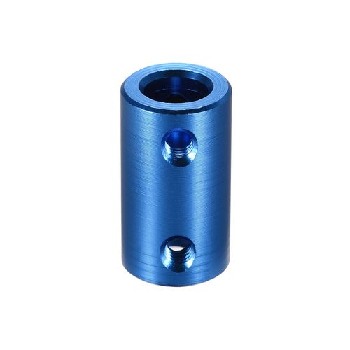 uxcell Rigid Shaft Coupler Rigid Coupler Connector Set Screw 6mm-8mm Bore L25 x D14 Aluminum Alloy Motor Accessories Dark Blue