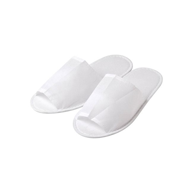 Strix Design SB-018 Disposable Slippers, Indoor, 10 Pairs Individually Packaged, White, Soft and Slippery, Non-woven Fabric, Unisex, Disposable Slippers