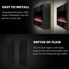 72''Electric Fireplace insert Recessed&Wall-Mounted Heater Room Decor Ultra-Thin