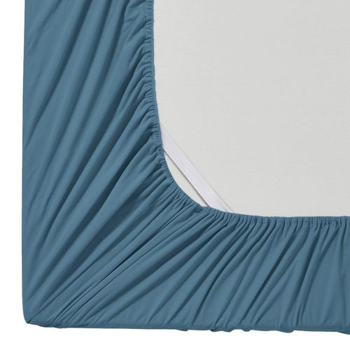 TRP Luxuriously Soft and Wrinkle Free Flannel Sheets Queen Size, Blue Color | All Seasons Machine Washable Aesthetic Bedding Elastic Deep and Corner Straps Pocket Fitted Bed Sheet