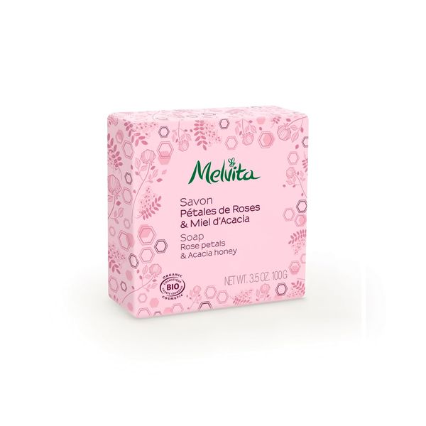 Melvita Bio Soap Rose & Acacia Honey Soap 3.4 oz (100 g)