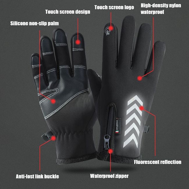 Unisex Waterproof Touch Screen Winter Gloves