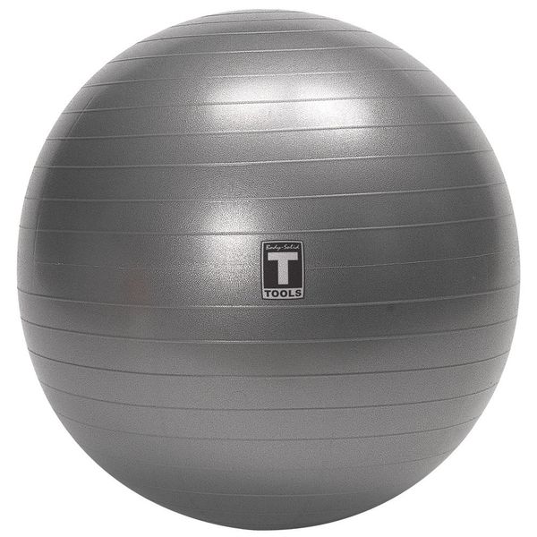 Body-Solid Soft Weighted Toning Ball Pregnant Womens Exercise Balls, for Yoga, Pilates, Fitness and Strength Training, Latex Free - 500lb Weight Capacity, Grey