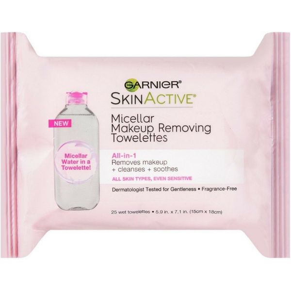 Garnier SkinActive Micellar Makeup Removing Towelettes 25 ea (Pack of 2)