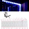 Super Bright storefront LED Light, 30ft Blue Color 5730 Injection Module + UL 12v AC Power Package