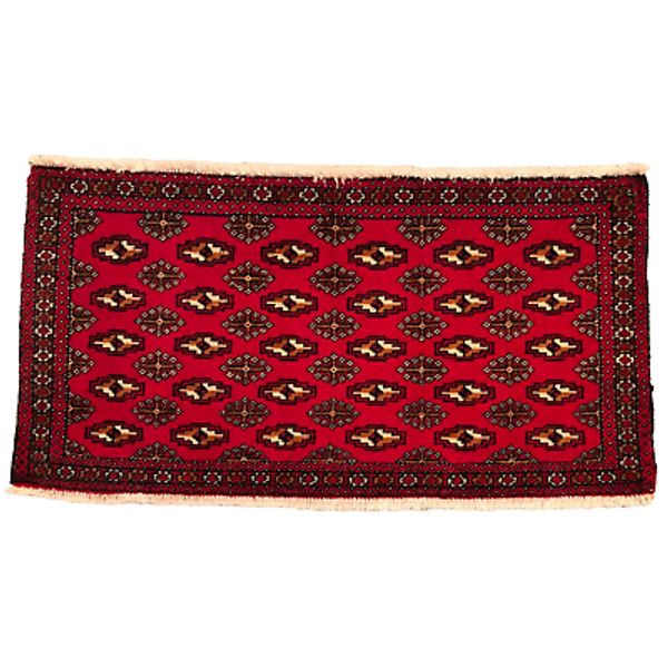 100 x 55 cm | Vintage Handmade Persiann Carpet Door Mat, Small Oriental Wool Rug