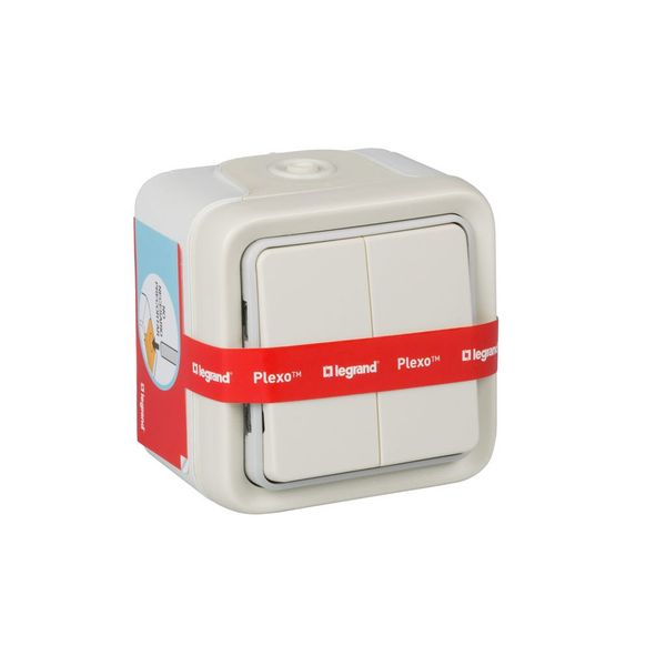 Legrand Plexo – Switch Switch Double Surface (Modern) White