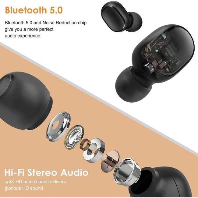 Official Xiaomi Mi Basic 2 True Wireless Earbuds - Black