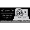 Pet memorial Engraved Marker, headstone Granite gravestone, Poodle dog