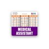 Medical Assistant Badge Buddy Horizontal w/Height & Weight Conversion Charts (Standard, Purple)