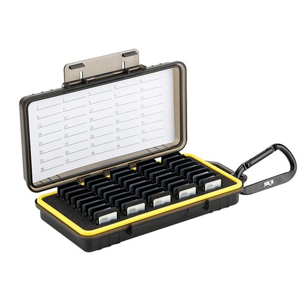 Kiwifotos Wasserdicht Speicherkarten Etui Aufbewahrung für 40 SD SDXC SDHC, Cfexpress Type A - SD Karten Tasche Hülle Schutzbox Tragetasche Memory Card Case Box