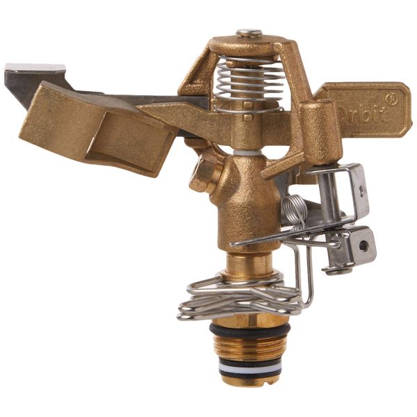 Orbit 55032 1/2" BRS Sprinkler Head, Connection, Silver and Gold