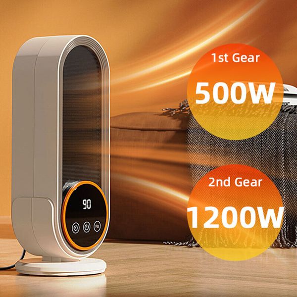 Home Space Heater 1200W Portable Electric TPC Ceramic Heater Remote for Bedroom