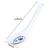 8Pcs Chinese Won Ton Soup Spoon - Reusable Plastic Table Spoon for Ramen Dumpling - White