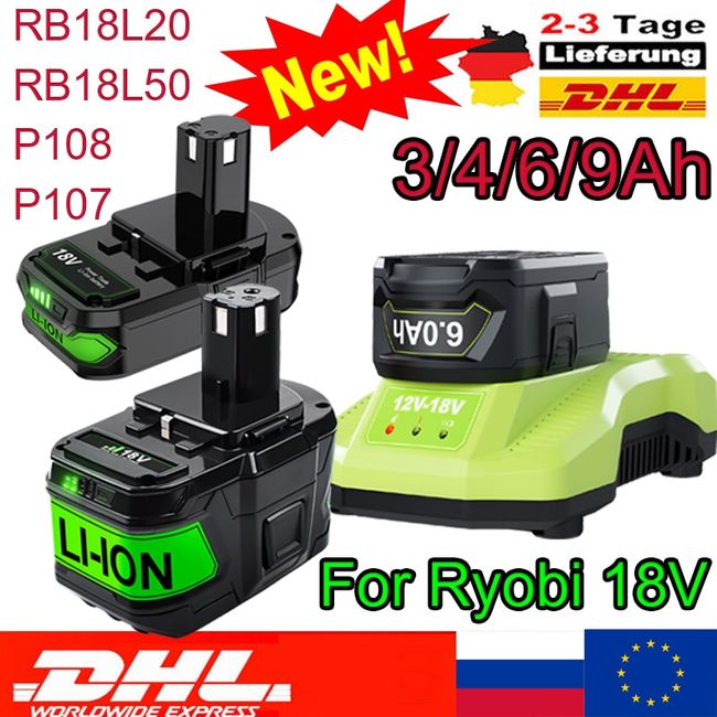 Ryobi One+ BPL1815 Battery Replacement - 18V Lithium Ion