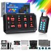 MICTUNING P1Y Switch Panel 8 Gang LED Light Bar Relay Circuit Box Remote Control