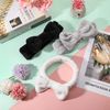 WILLBOND 3 Pieces Bowknot Hair Bands Makeup Headbands Bow Hair Wrap Towel Coral Fleece Cosmetic Hairband Sports Bath Shower Hairbands for Women Girls