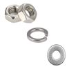 M14 Hex Nuts Washers Assortment kit, (4 Hex Nuts+ 4 Flat washers+ 4 Lock washers) 304 Stainless Steel, Hex Nuts, Flat & Lock Washers Kits, Machine Thread（4 Set）