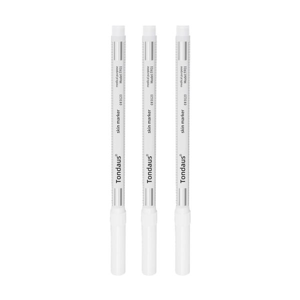 Durdiiy 3 PCS Eyebrow Microblading Marker Pen, Skin Marker Pen Eyebrow Makeup Position Mapping Mark Tools Marker Pen Beauty Tools Tattoo Supplies Multifunctional Tattoos Pen Eyebrow Mapping Pen