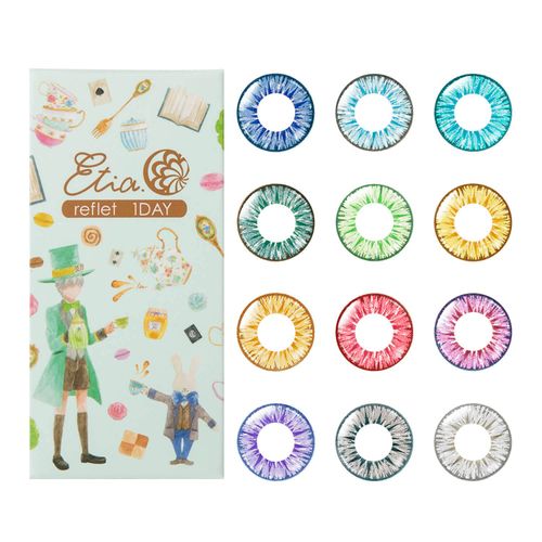 エティア ルフレワンデー -全12色【1箱6枚入り】瞳が大きく見えないカラコン シリウス -4.00