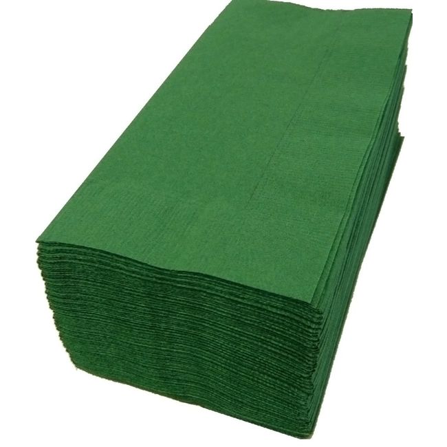 8-Fold Color 8-Fold 2-Ply Paper Napkins "Italian Green" (50 Count)