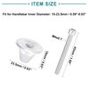 ACROPIX Handlebar End Plug Cap Grip Bicycle Bar End Plug Universal Silver Tone 2pcs