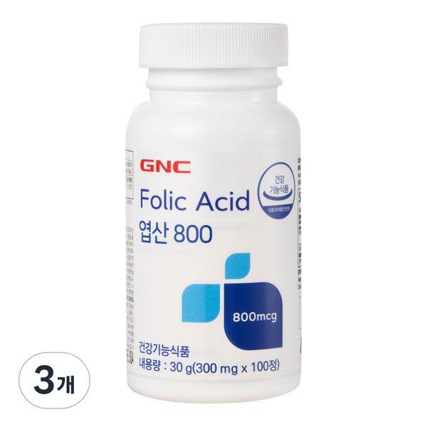 GNC Folic Acid 800, 100 Tablets, 1 Pack