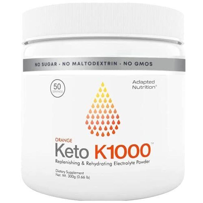 Electrolyte Powder Hydration Drink Mix Keto K1000 Orange  Adapted Nutrition