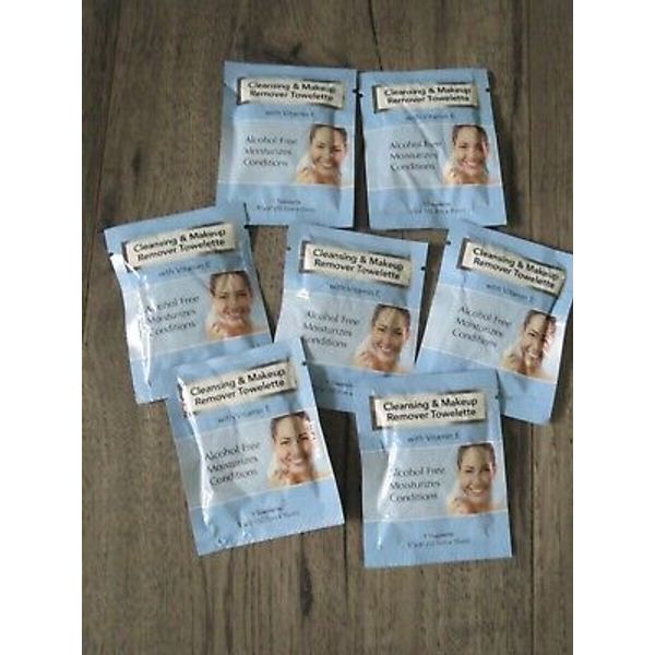 Cleansing & Makeup Remover Towelette with Vitamin E, Lot/7, New