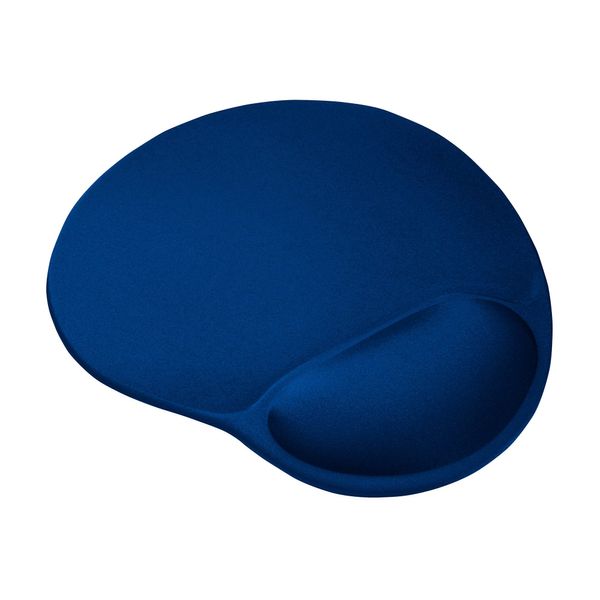 Trust Bigfoot Ergonomisches Mauspad mit Gelkissen 236 x 205 mm, Softgel Handballenauflage, Mikrofaseroberfläche, Mousepad mit Handauflage, rutschfeste Unterseite - Blau